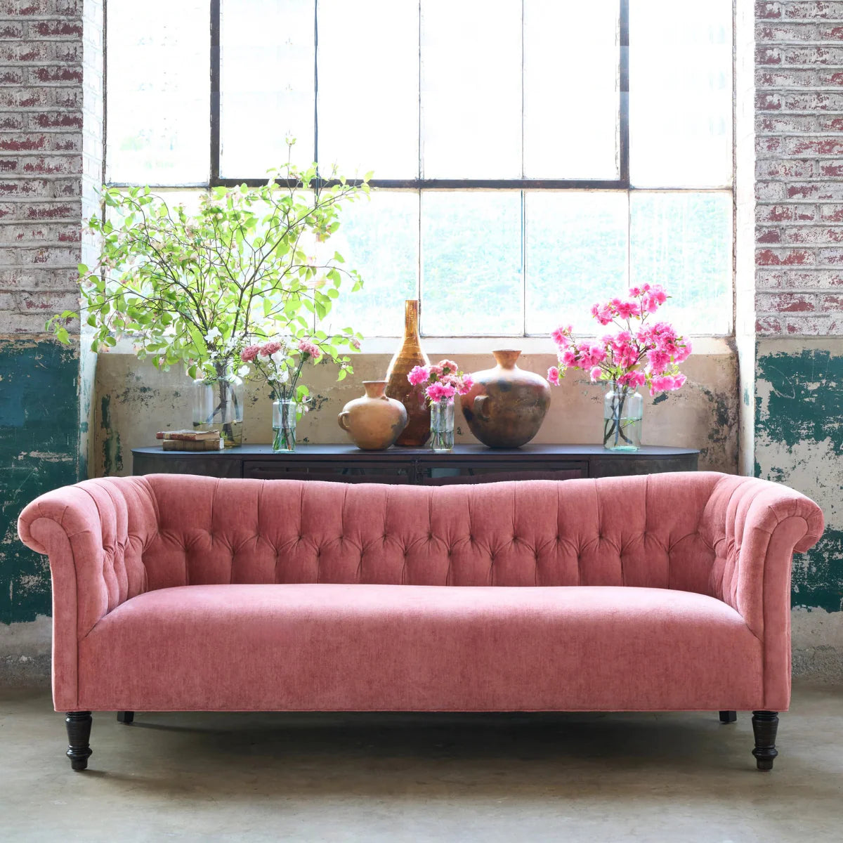 Slip Dress - Ultra femme cottage living room featuring MacKensie Childs