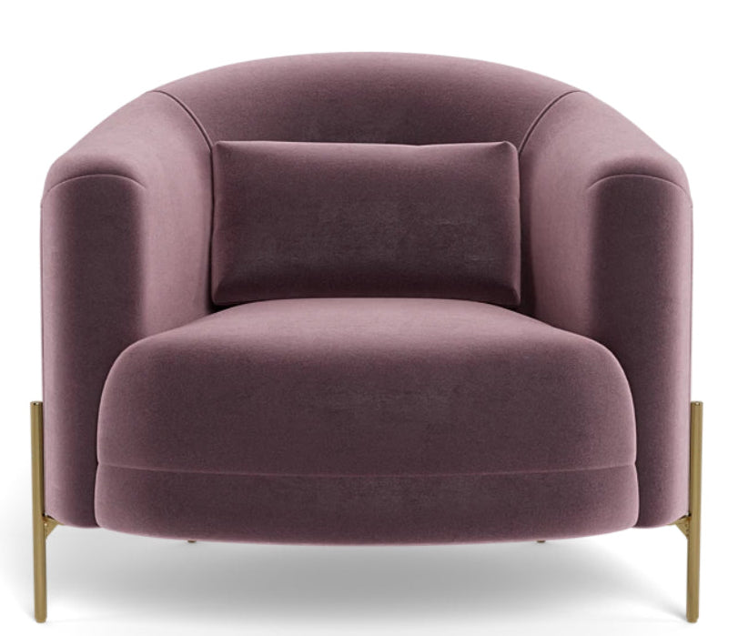 Purple Reign - Royal Purple and Lavender Luxury Contemporary Living Room interior designed RUMIE