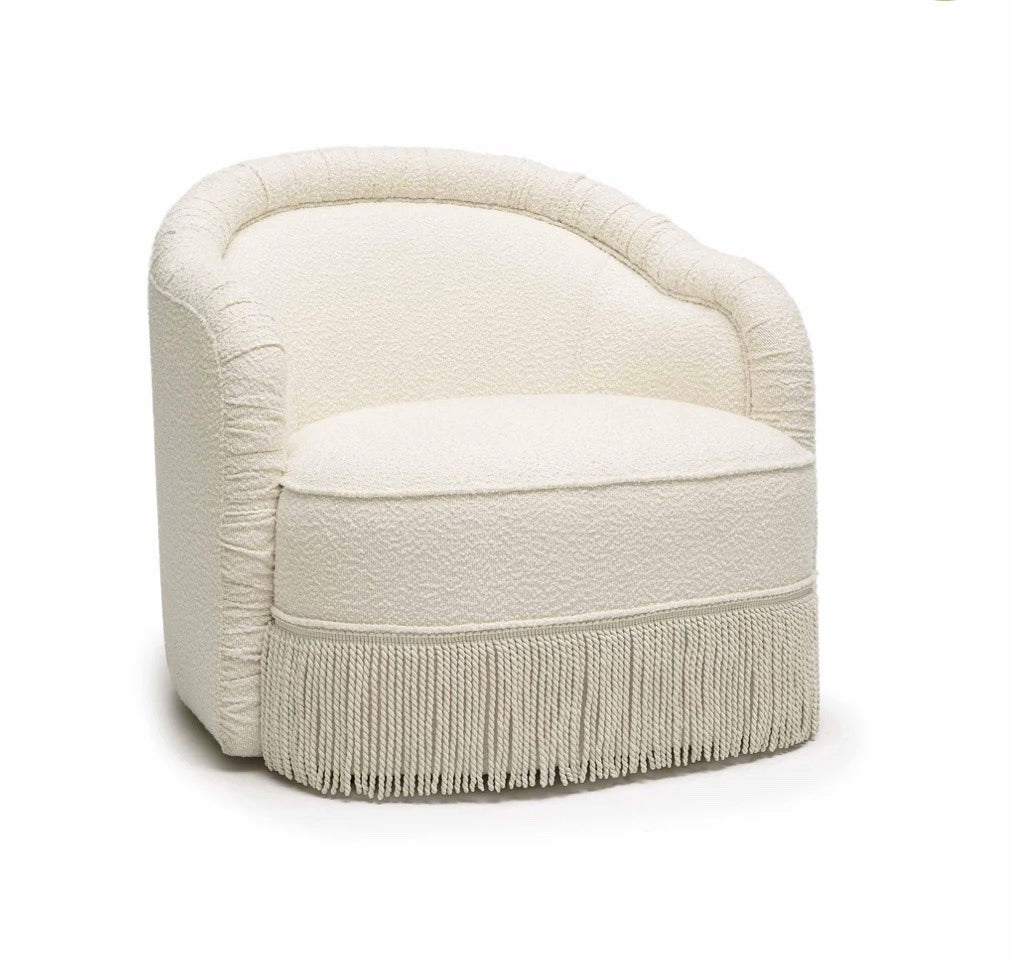 CREME BOUCLE - a luxurious relaxing cream and gold contemporary bedroom RUMIE featuring Lulu and Georgia