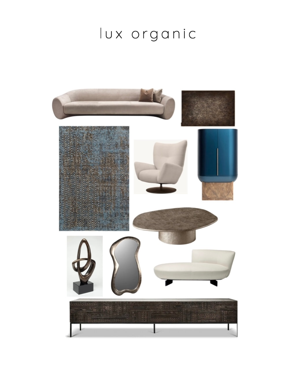 Lux Organic - ultra luxurious modern organic living room design