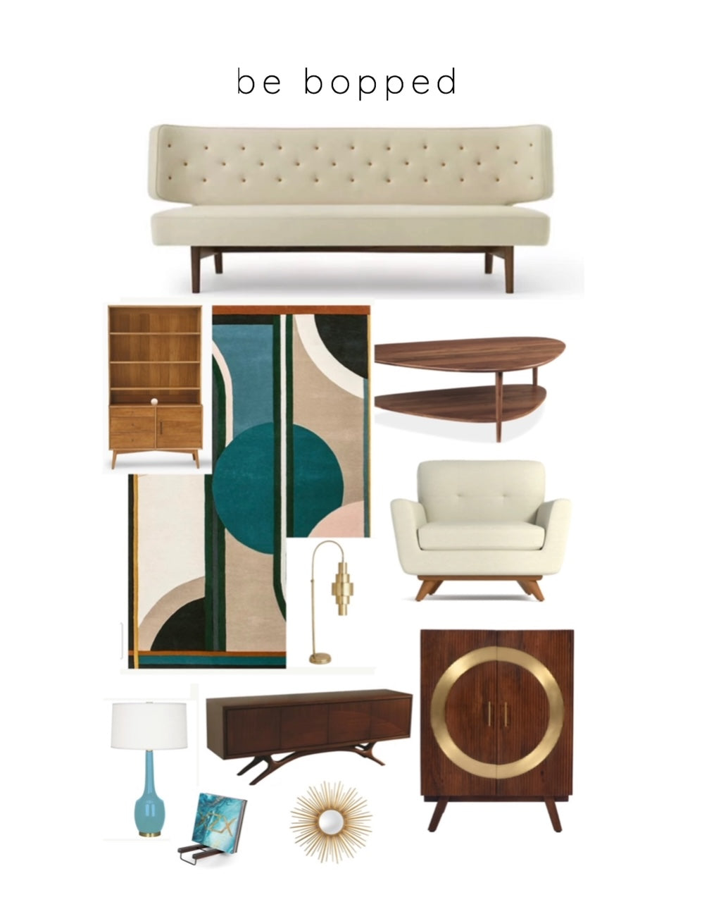 Be Bopped - A cool jazzed mid-century living room design than has Don Drapers stamp of approval.