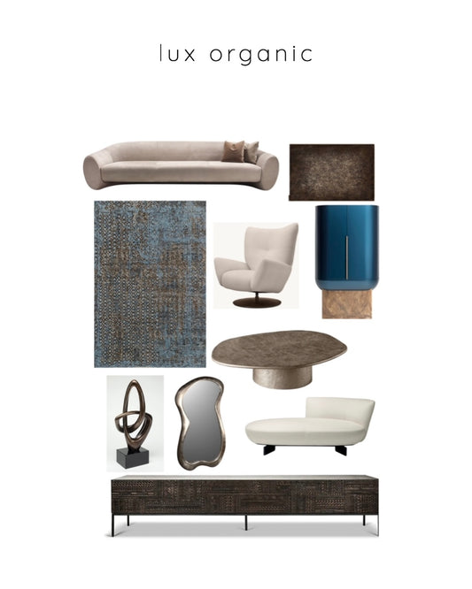 Lux Organic - ultra luxurious modern organic living room design