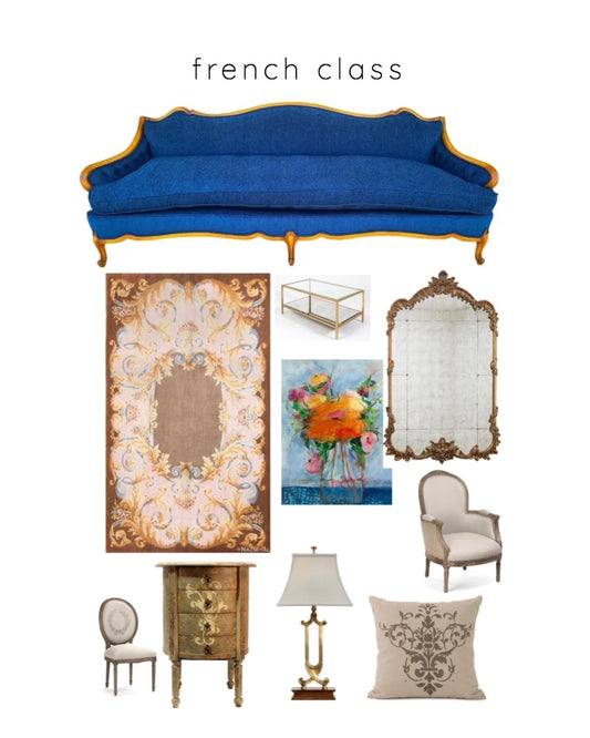 French Class - French Provincial Living Room designed to make even Marie Antoinette envious