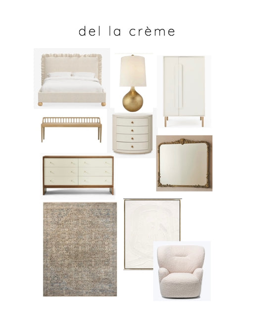 del la creme - a luxurious relaxing cream and gold contemporary bedroom RUMIE