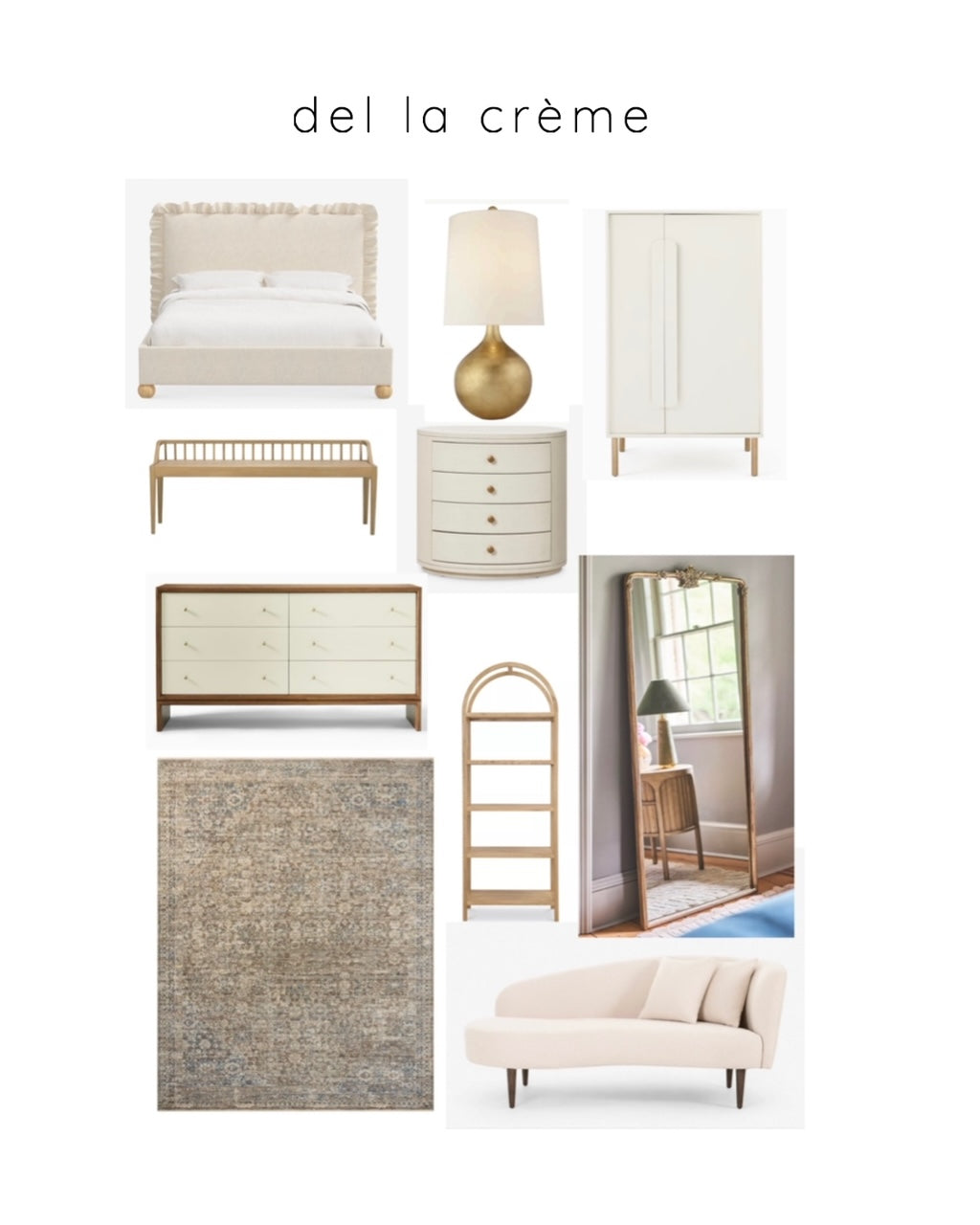 del la creme - a luxurious relaxing cream and gold contemporary bedroom RUMIE