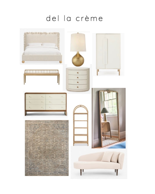 del la creme - a luxurious relaxing cream and gold contemporary bedroom RUMIE