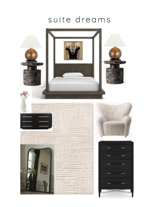 LUXURY DESIGNER CONTEMPORARY BEDROOM FURNITURE for a guest suite